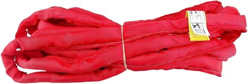 Chenango Supply USA Made VR5 X 6 'Red Slings 4'-30' أطوال في القائمة، غطاء مزدوج الطبقات حبال رفع بولي مستديرة لا نهاية لها، 13,200 رطل Vert، 10,560 رطل قلادة، 26,400 رطل سلة (بوليستر أمريكي) (6 قدم) in Kuwait