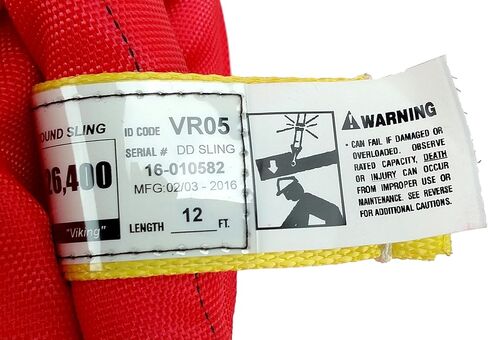 Chenango Supply USA Made VR5 X 6 'Red Slings 4'-30' أطوال في القائمة، غطاء مزدوج الطبقات حبال رفع بولي مستديرة لا نهاية لها، 13,200 رطل Vert، 10,560 رطل قلادة، 26,400 رطل سلة (بوليستر أمريكي) (6 قدم) in Kuwait