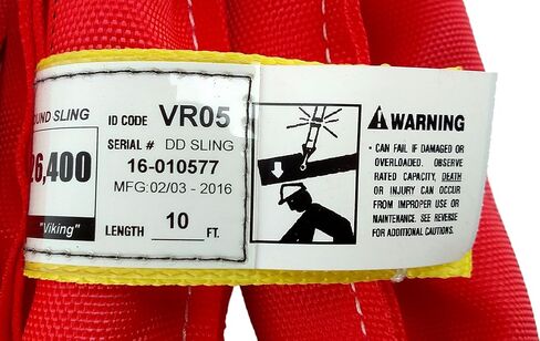 Chenango Supply USA Made VR5 X 6 'Red Slings 4'-30' أطوال في القائمة، غطاء مزدوج الطبقات حبال رفع بولي مستديرة لا نهاية لها، 13,200 رطل Vert، 10,560 رطل قلادة، 26,400 رطل سلة (بوليستر أمريكي) (6 قدم) in Kuwait