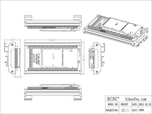 DIN Rail Mount Pinout Breakout Terminal Block Module for Arduino MEGA-2560 R3 / Due in Kuwait
