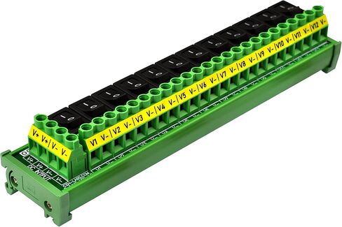 DIN Rail Mount 12 Channel Paddle Switch DC Power Distribution Strip Module in Saudi Arabia