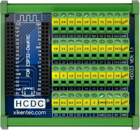 DIN Rail Mount Screw Terminal Block Breakout Module Board for ESP32-DevKitC in Kuwait