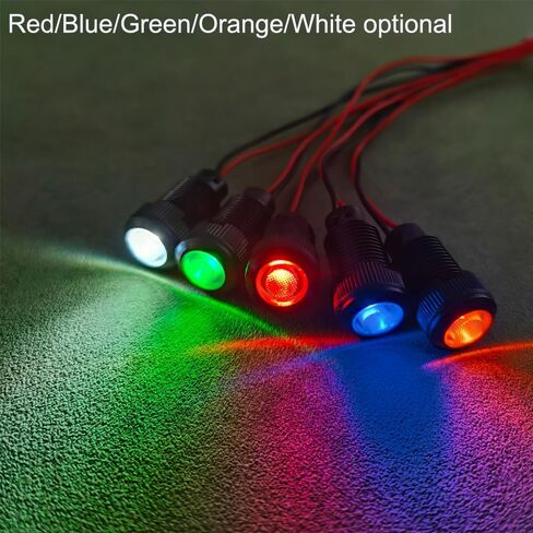 Gebildet 5 قطع 12 ملم LED مؤشر معدني ضوء 110 فولت - 220 فولت تيار متردد مصباح إشارة مقاوم للماء (أخضر) in Kuwait