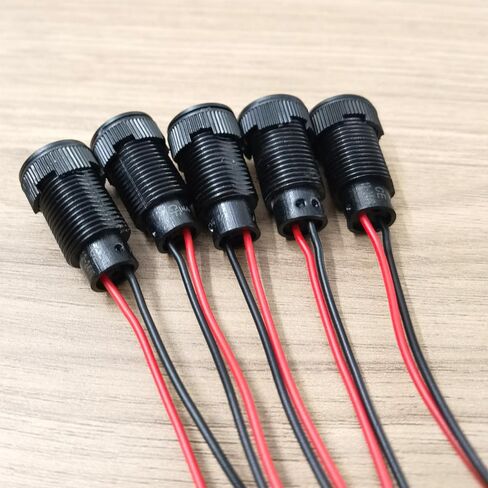 Gebildet 5 قطع 12 ملم LED مؤشر معدني ضوء 110 فولت - 220 فولت تيار متردد مصباح إشارة مقاوم للماء (أخضر) in Kuwait
