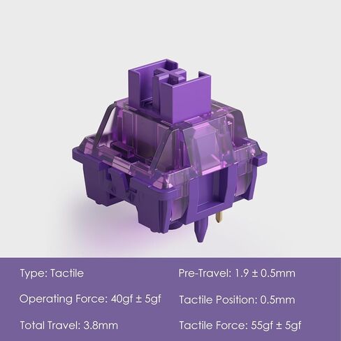 Akko V3 Fairy Linear Silent Keyboard Switch للوحة مفاتيح الألعاب الميكانيكية، 5-Pin 50gf مفاتيح هادئة مع هيكل MX قياسي (45 قطعة) in Kuwait