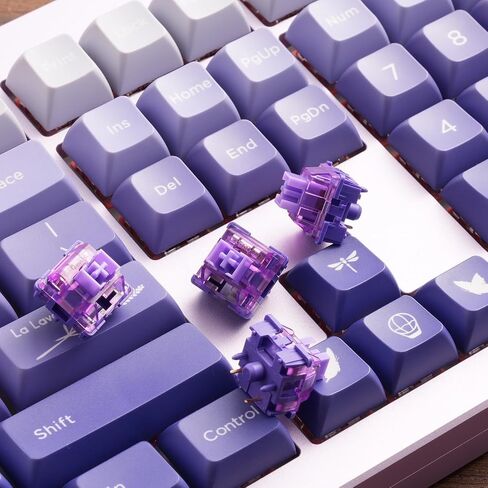 Akko V3 Fairy Linear Silent Keyboard Switch للوحة مفاتيح الألعاب الميكانيكية، 5-Pin 50gf مفاتيح هادئة مع هيكل MX قياسي (45 قطعة) in Kuwait