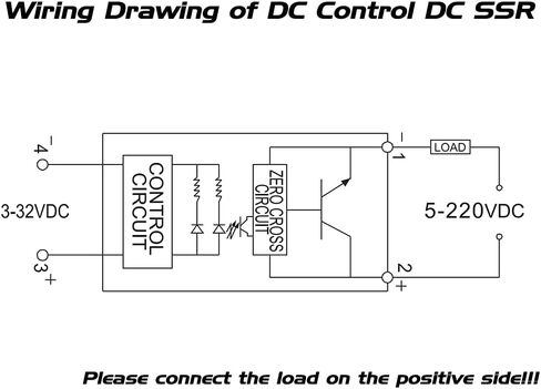 Solid State Relay SSR-25DD with Heat Sink DC to DC Input 3-32VDC To Output 5-240VDC 25A Single Phase Plastic Cover… in Kuwait