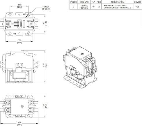 2 Pole 40 AMP 30 AMP 24VAC Coil Contactor SunLee Contactor 45GG20AJ Replacement Relays for Air Conditioner, Heat Pump, Refrigeration System in Kuwait