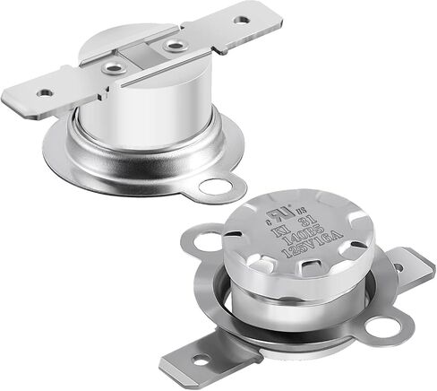 Awozkcd UL KSD301 125V 16A مفتاح حراري، إيقاف الدائرة عند 150 درجة مئوية/302 درجة فهرنهايت وتشغيلها عند 130 درجة مئوية/266 درجة فهرنهايت مفتاح ترموستات ثنائي المعدن، مغلق بشكل طبيعي NC إعادة ضبط تلقائي للميكروويف الحراري، قطعتان in Kuwait