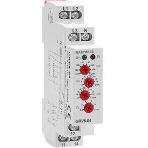 GAEYAELE ثلاث مراحل للتحكم في الجهد، تسلسل المرحلة، فشل المرحلة، حماية الجهد الزائد، AC127V-265V 10A 1SPDT (GRV8-04، M265) in Kuwait