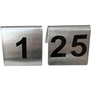 Table Numbers 1-20 Stainless Steel Restaurant Table Numbers 2"x2"
