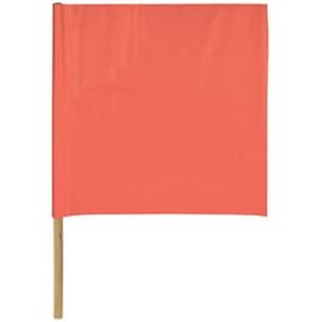 علم السلامة SF18-24 18 بوصة من الفينيل أعلام السلامة مع وتد، أحمر/برتقالي in Kuwait