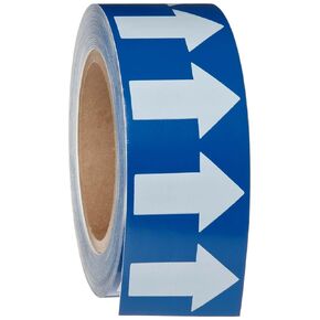 Brady 91423 2" Width, 90' Length, B-946 High Performance Vinyl, White On Blue Color Arrow Tape, Legend (Arrow Pictogram) in Saudi Arabia