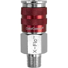 ColorConnex X-Flo Coupler, Industrial Type D, 1/4" MNPT, Red - A73426D in Saudi Arabia