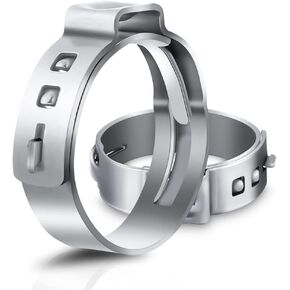 40Pcs 5.8mm-7mm Single Ear Hose Clamps 304 Stainless Steel PEX Cinch Clamps Stepless Cinch Crimp Rings Pinch Clamps for Pipe Fitting Connections