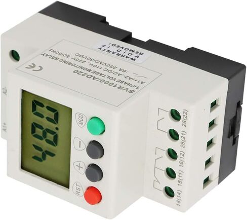 Acogedor Voltage Monitoring Relay， SVR1000 Single Phase Over-Voltage Under-Voltage Protection Relay， 35MM Guide Rail (AD220) in Saudi Arabia