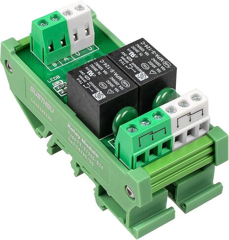 لوحة مرحل GUETNEU، وحدة مرحل 4 قنوات 1 SPDT DIN حامل السكك الحديدية 24 فولت تيار مستمر/تيار متردد، لوحة وحدة مرحل الواجهة (FY-T734C-D24) in Kuwait