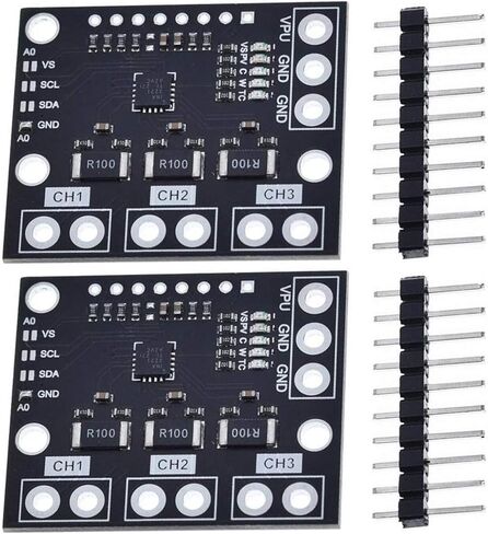 DKARDU 2PCS INA3221 Triple-Channel Shunt Current Voltage Monitor Sensor Low/High Side I2C Output Power Monitoring Control Module for INA219 Replacement in Kuwait