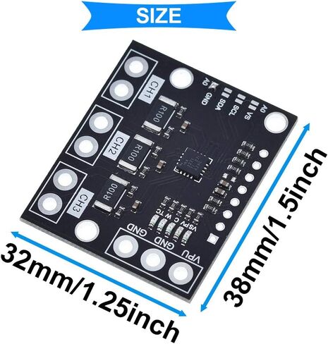 DKARDU 2PCS INA3221 Triple-Channel Shunt Current Voltage Monitor Sensor Low/High Side I2C Output Power Monitoring Control Module for INA219 Replacement in Kuwait