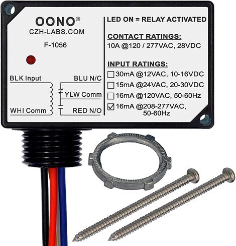 وحدة ترحيل الطاقة SPDT 10Amp، حاوية بلاستيكية وسلك مسبق (AC 208-277V) in Kuwait