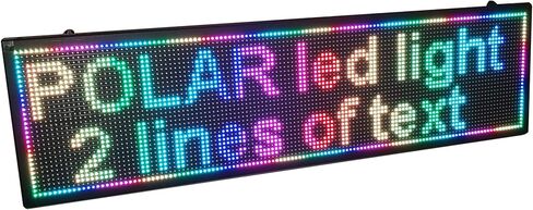 LED sign WiFi P6 40" x 9" high resolution LED full RGB color sign with high resolution P6 128x32 dots and new SMD technology scrolling display. Perfect solution for advertising, programmable message board in Kuwait