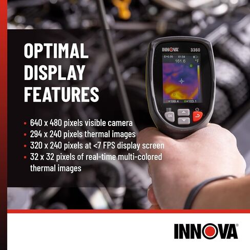 كاميرا INNOVA 3360 متعددة الأغراض للفحص بالأشعة تحت الحمراء - كاميرا تصوير حراري - 8.66 × 5.75 × 2.68 بوصة in Saudi Arabia