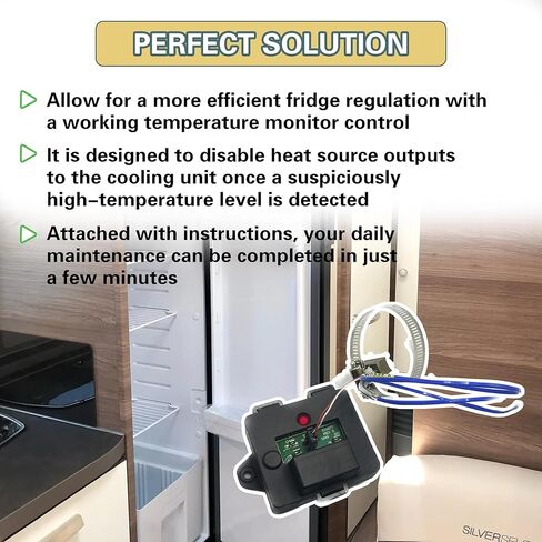 ترقية 637360 جهاز التحكم في درجة الحرارة مناسب لـ Norcold 2118 1200 1201 1210 1211 Series RV وحدة تبريد الثلاجة استبدال Norcold 634677 634678 طقم التحكم في درجة الحرارة، مع صندوق مقاوم للماء in Kuwait