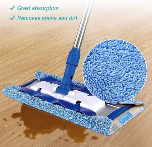 KEEPOW Microfiber Mop Cloth Refills Compatible with MR.SIGA Professional Microfiber Mop, Double Side use, Wet & Dry Mopping, Pack of 5 in Kuwait
