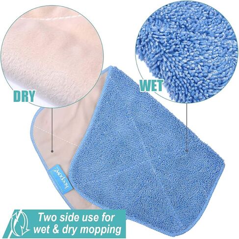 KEEPOW Microfiber Mop Cloth Refills Compatible with MR.SIGA Professional Microfiber Mop, Double Side use, Wet & Dry Mopping, Pack of 5 in Kuwait