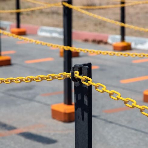 ستوكروم بلس سلسلة حواجز بلاستيكية صفراء، وصلة امان مقاومة للعوامل الجوية (100 قدم) in Kuwait