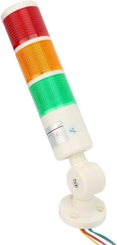 ضوء تحذير لآلة CNC، 24VDC أحمر/برتقالي/أخضر لآلة CNC تحذير مؤشر LED ضوء إشارة إنذار مع صوت الجرس لأدوات الآلات والمعدات الميكانيكية، مشرق ثابت in Kuwait