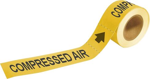Brady 20416 Economy Pipe Markers-To-Go, B-736, 1" Height X 8" Width, Black On Yellow Self-Sticking - Plastic Film, Legend "Compressed Air" in Saudi Arabia