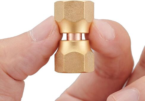 Litorange 4 PCS Brass 1/4" Flare Male x 1/4 Inch Male Flare Tube Coupler Pipe Fitting & 2 PCS 1/4" x 1/4" Female Flare Swivel Brass Adapter Female Swivel Nut, Flare Tube Fitting(Pack of 6) in Saudi Arabia