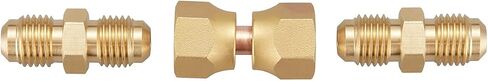 Litorange 4 PCS Brass 1/4" Flare Male x 1/4 Inch Male Flare Tube Coupler Pipe Fitting & 2 PCS 1/4" x 1/4" Female Flare Swivel Brass Adapter Female Swivel Nut, Flare Tube Fitting(Pack of 6) in Saudi Arabia