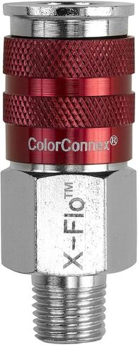 وصلة توصيل ColorConnex X-Flo، نوع صناعي D، 1/4 بوصة MNPT، أحمر - A73426D in Kuwait