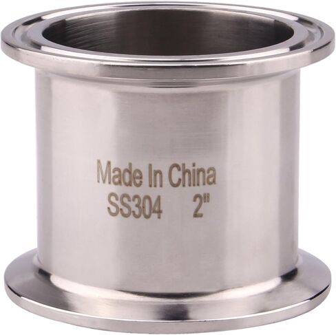 DERNORD Sanitary Spool Tube with Clamp Ends,Stainless Steel 304 Seamless Round Tubing with 2 inch Tri Clamp 64MM Ferrule Flange (Tube Length: 1 Inch / 25MM) in Kuwait