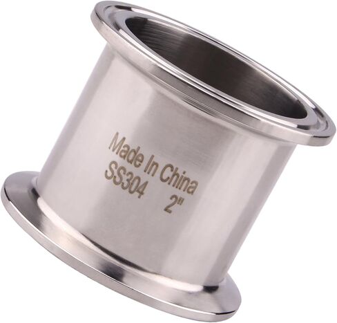DERNORD Sanitary Spool Tube with Clamp Ends,Stainless Steel 304 Seamless Round Tubing with 2 inch Tri Clamp 64MM Ferrule Flange (Tube Length: 1 Inch / 25MM) in Kuwait