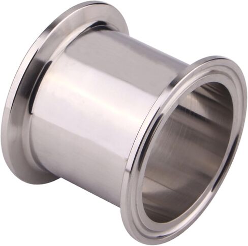 DERNORD Sanitary Spool Tube with Clamp Ends,Stainless Steel 304 Seamless Round Tubing with 2 inch Tri Clamp 64MM Ferrule Flange (Tube Length: 1 Inch / 25MM) in Kuwait
