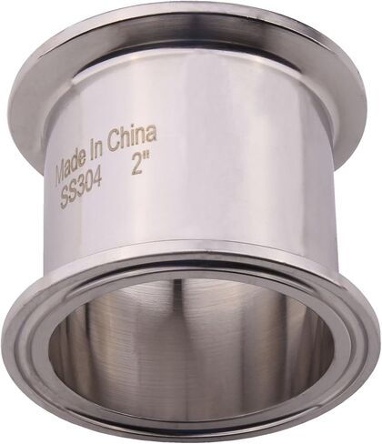 DERNORD Sanitary Spool Tube with Clamp Ends,Stainless Steel 304 Seamless Round Tubing with 2 inch Tri Clamp 64MM Ferrule Flange (Tube Length: 1 Inch / 25MM) in Kuwait