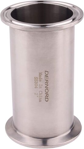 DERNORD Sanitary Spool Tube with Clamp Ends,Stainless Steel 304 Seamless Round Tubing with 2 inch Tri Clamp 64MM Ferrule Flange (Tube Length: 1 Inch / 25MM) in Kuwait