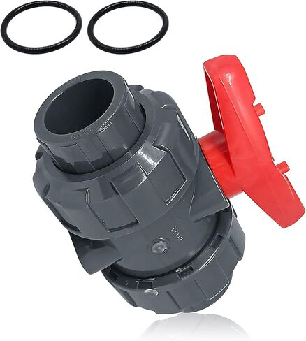 صمام كروي PVC Union، 1 بوصة (DN25) صمام كروي ذو تدفق كامل True Union، حلقة دائرية ASTM EPDM، صمام كروي بمقبس منزلق مع منفذ كامل لنظام المياه in Kuwait