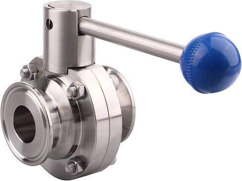 DERNORD Sanitary Butterfly Valve with Pull Handle Stainless Steel 304 Tri Clamp Clover (1 Inch) in Kuwait