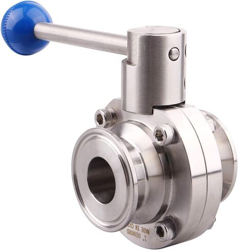 DERNORD Sanitary Butterfly Valve with Pull Handle Stainless Steel 304 Tri Clamp Clover (1 Inch) in Kuwait