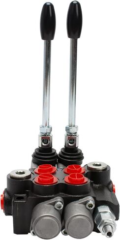 Hydraulic Control Valve with Joystick, 1 Spool 11GPM Hydraulic Directional Valve for Log Splitters, Tractors Loaders Black in Saudi Arabia