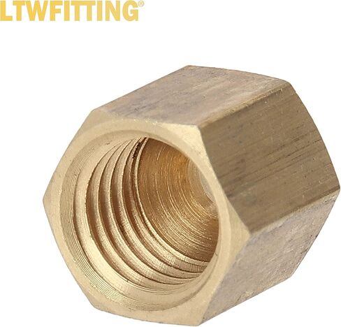 LTWFITTING Assortment Kit Tube OD 1/8" 3/16" 1/4" 5/16" 3/8" Brass Compression Nut Set (Pack of 125) in Kuwait