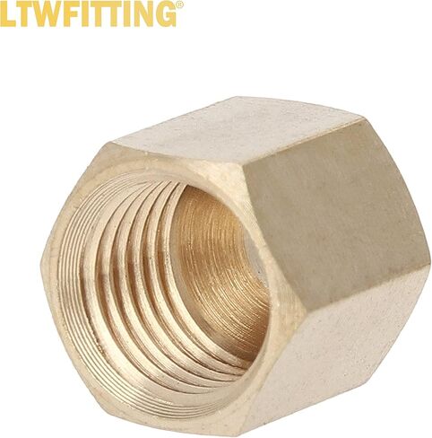 LTWFITTING Assortment Kit Tube OD 1/8" 3/16" 1/4" 5/16" 3/8" Brass Compression Nut Set (Pack of 125) in Kuwait