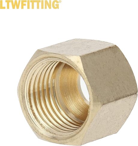 LTWFITTING Assortment Kit Tube OD 1/8" 3/16" 1/4" 5/16" 3/8" Brass Compression Nut Set (Pack of 125) in Kuwait