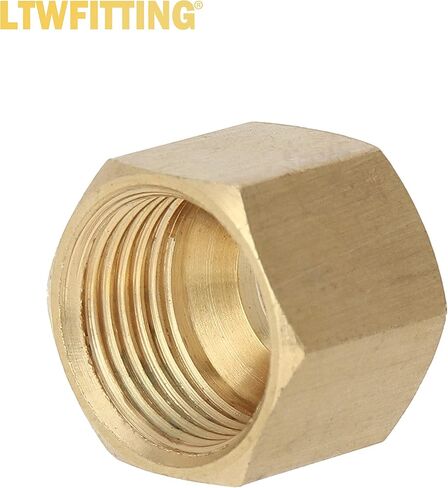 LTWFITTING Assortment Kit Tube OD 1/8" 3/16" 1/4" 5/16" 3/8" Brass Compression Nut Set (Pack of 125) in Kuwait