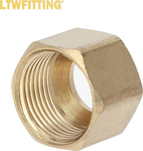 LTWFITTING Assortment Kit Tube OD 1/8" 3/16" 1/4" 5/16" 3/8" Brass Compression Nut Set (Pack of 125) in Kuwait