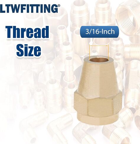 مجموعة متنوعة من LTWFITTING أنبوب OD 3/16 بوصة 1/4 بوصة 5/16 بوصة 3/8 بوصة 1/2 بوصة 5/8 بوصة 3/4 بوصة نحاس قصير 45 درجة مجموعة صامولة مضيئة (حزمة من 52) in Kuwait